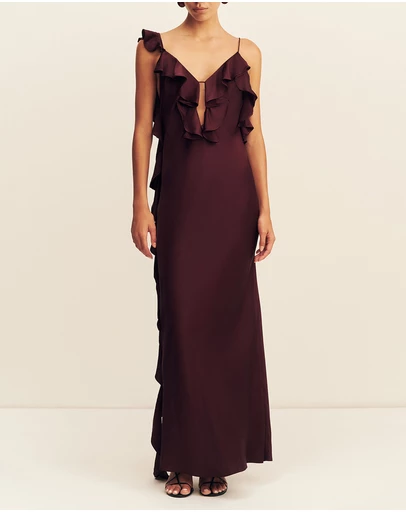 Shona Joy - Agnes Ruffle Slip Maxi Dress