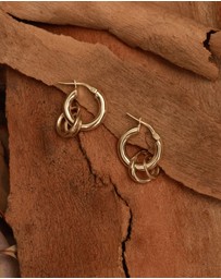 Najo - Whisper Yellow Gold Hoop Earring