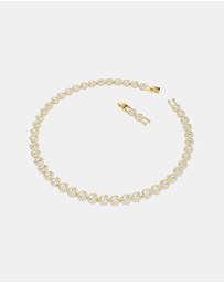 Swarovski - Una Angelic Tennis Necklace, Round Cut, White, Gold-Tone Plated