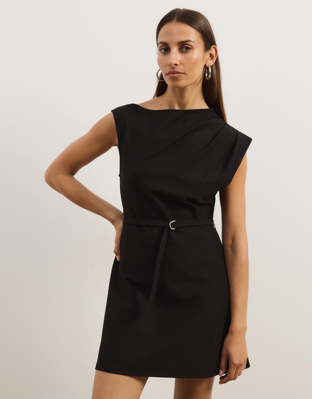 Atmos&Here - Luka Slash Neck Mini Ponte Dress