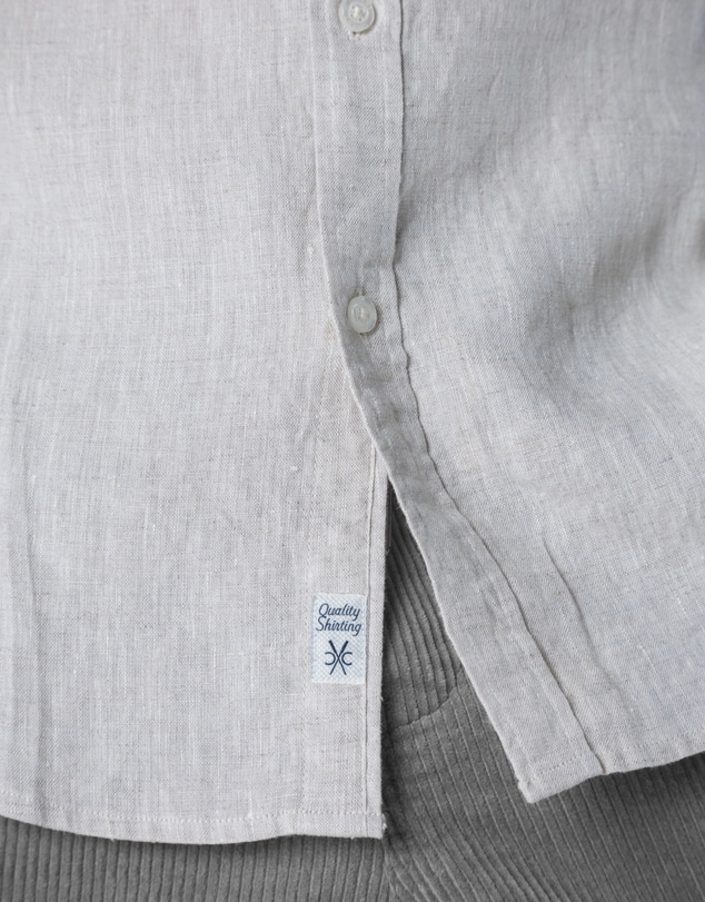 Coast Clothing - Long Sleeve Linen Shirt in Natural Sand