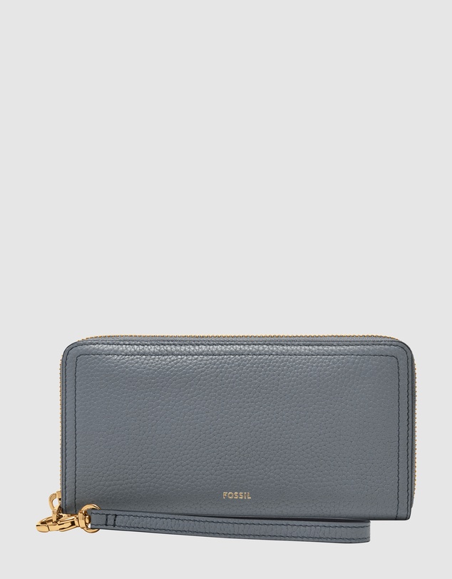 Fossil - Logan Blue Zip Clutch