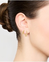 Lovisa - Gold Plated Surgical Steel Thick Hoop Earrings 2-Pack