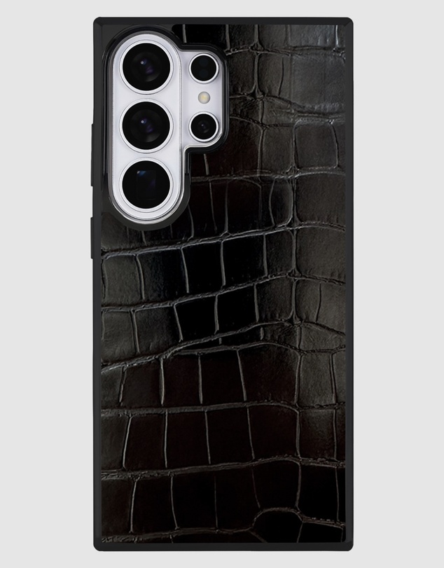 Flaunt - Flaunt Square Black Crocodile Faux Leather w/ Magnet for S26 Ultra