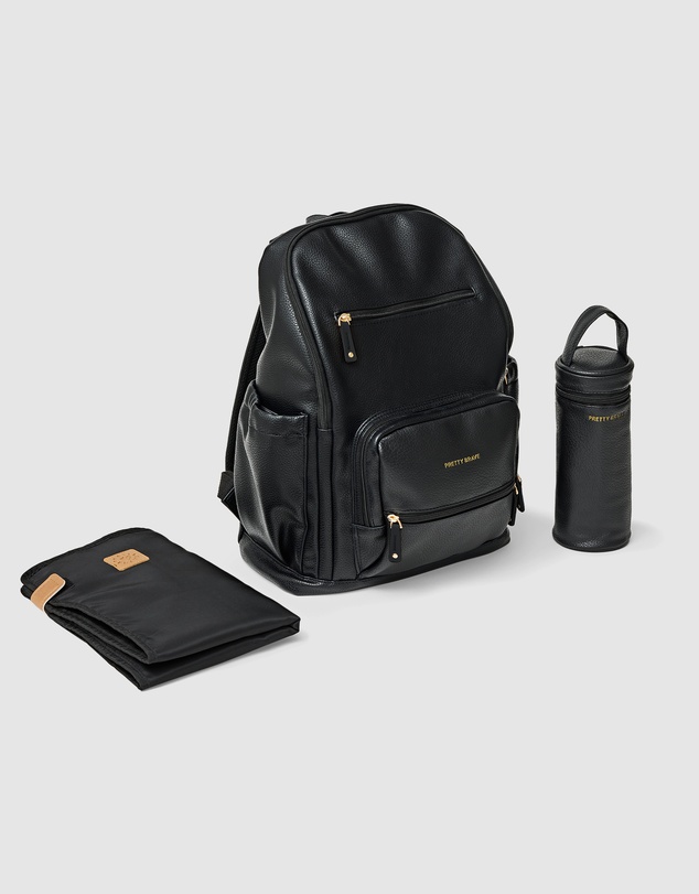 Pretty Brave - CHLOE BACKPACK Black Pebbled