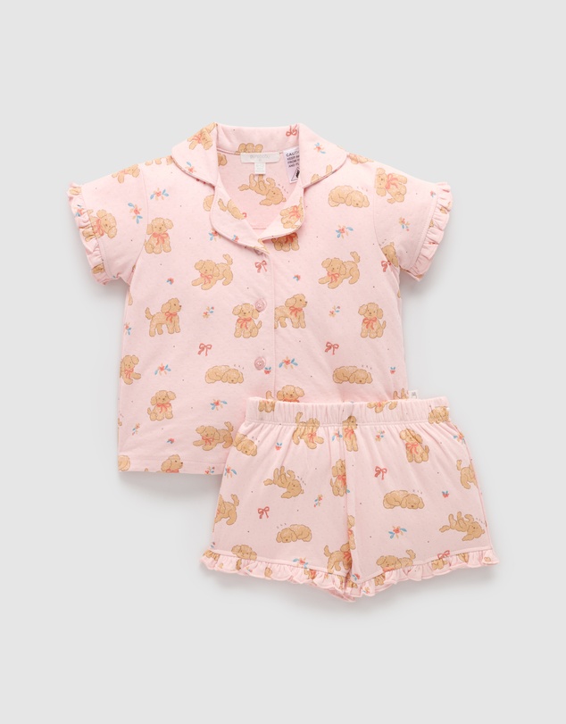 Purebaby - Ruffle Button Up PJ Set-Kids-Babies