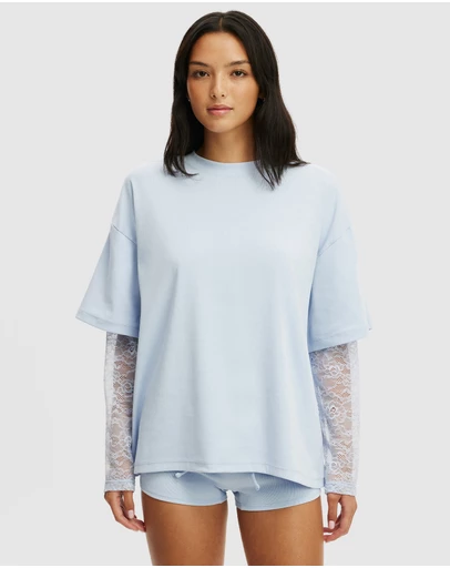 Cotton On Body - Oversized Layered Long Sleeve Top