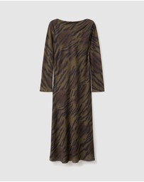 M.N.G - Satin Animal-Print Dress