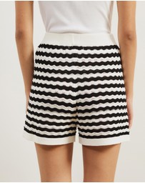 Atmos&Here - Bree Stripe Knit Shorts