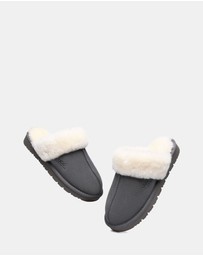 EVERAU - Australian Shepherd Ugg Muffin Slipper Cow Suede Upper House Shoes