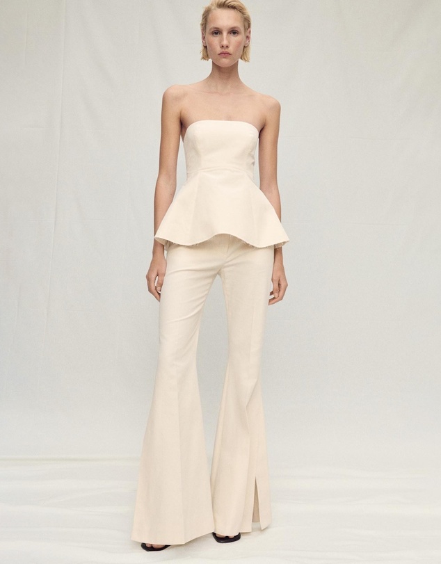 M.N.G - Dama Strapless Top With Ruffle