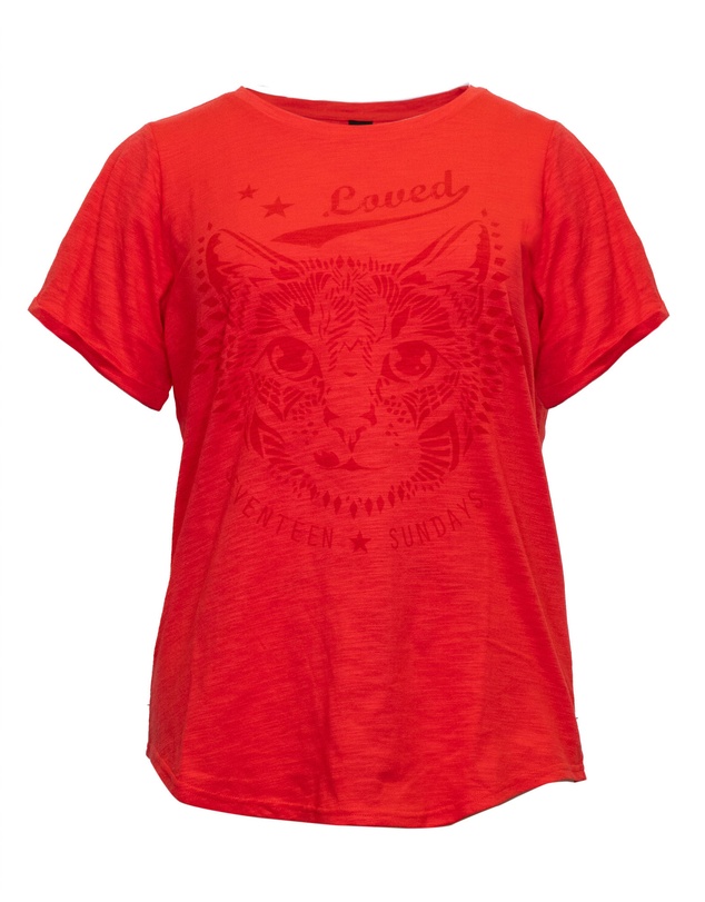 17 Sundays - Cat Tee - Red