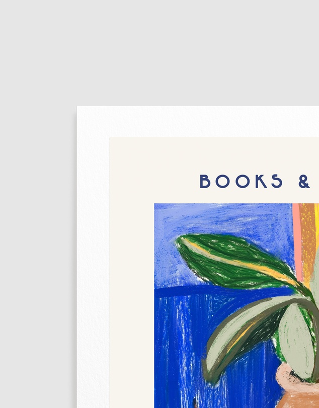 Olive et Oriel - Books And Plants by Treechild Art Print