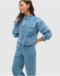 Seed Heritage - Denim Cropped Pocket Shirt