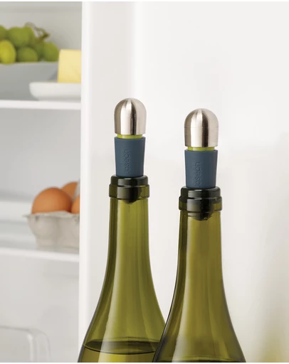 Joseph Joseph - BarWise™ Set of 2 Twist-lock Wine Stoppers (Blue)