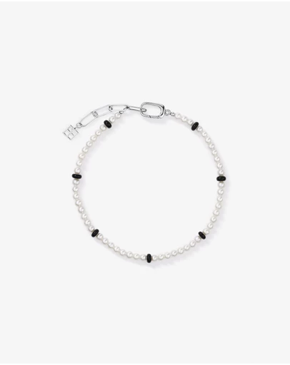 Michael Hill - Cultured Freshwater Pearl & Onyx Bracelet in Sterling Silver