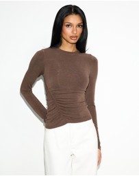 Dazie - Quinn Ruched Long Sleeve Top