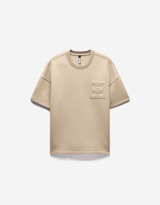 Calibre - Embossed Logo Short Sleeve Sweat Top Dune