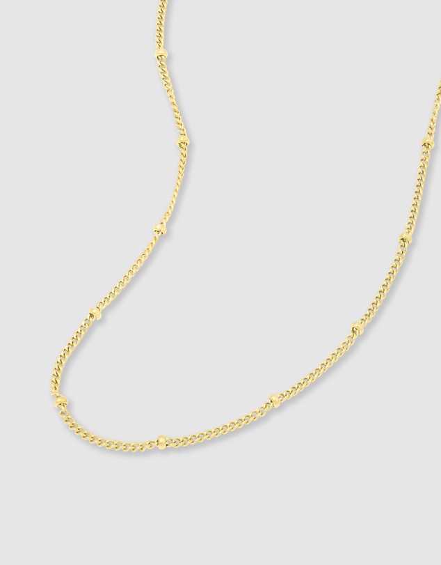 Wanderlust + Co - Beaded Gold Essential Chain Necklace