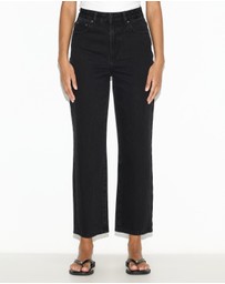 Dazie - Munich High Waisted Cropped Straight Leg Jeans