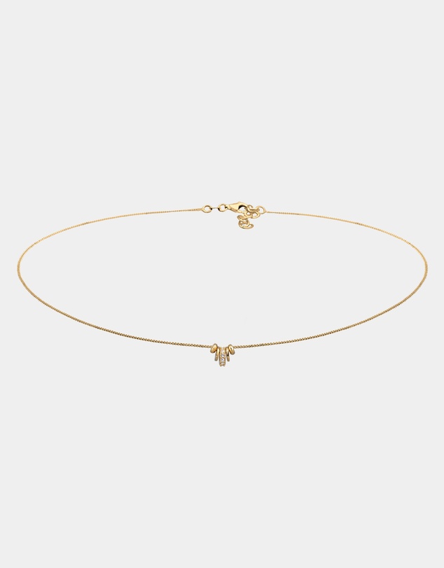 Elli Jewelry - Necklace Crystal 925 Sterling Silver Gold-Plated