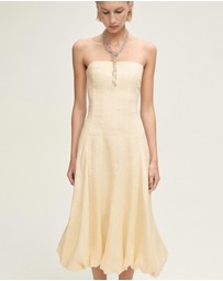 M.N.G - Alberta Linen Dress With Puffed Hem
