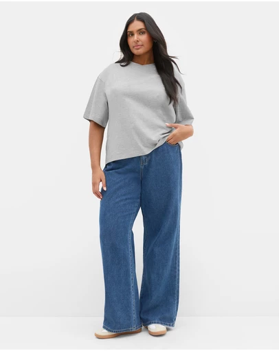 City Chic - Oversized Crew Neck Tee