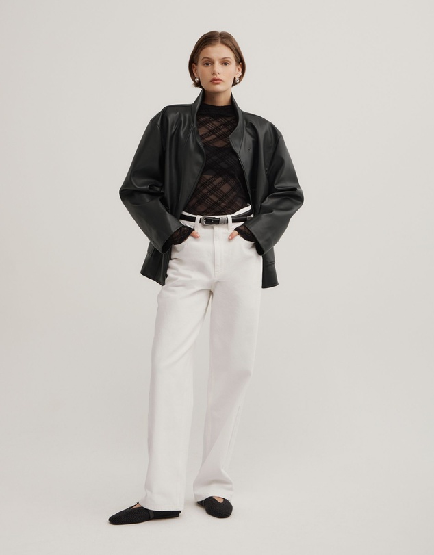 Witchery - Flocked Mesh Top