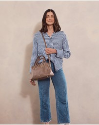 Pierre Cardin - Pierre Cardin Laides Leather Tote Crossbody Bag