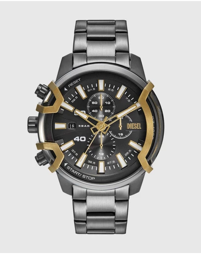 Diesel - Griffed Gun-Metal Chronograph Watch