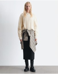 & Other Stories - Cropped Cable-Knit Jumper
