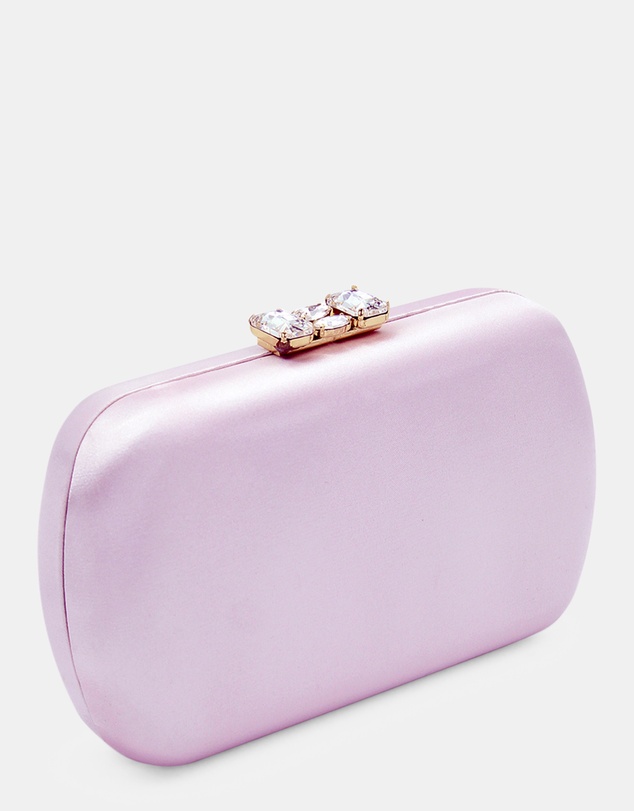 Morgan & Taylor - Posey Satin Clutch in Pink