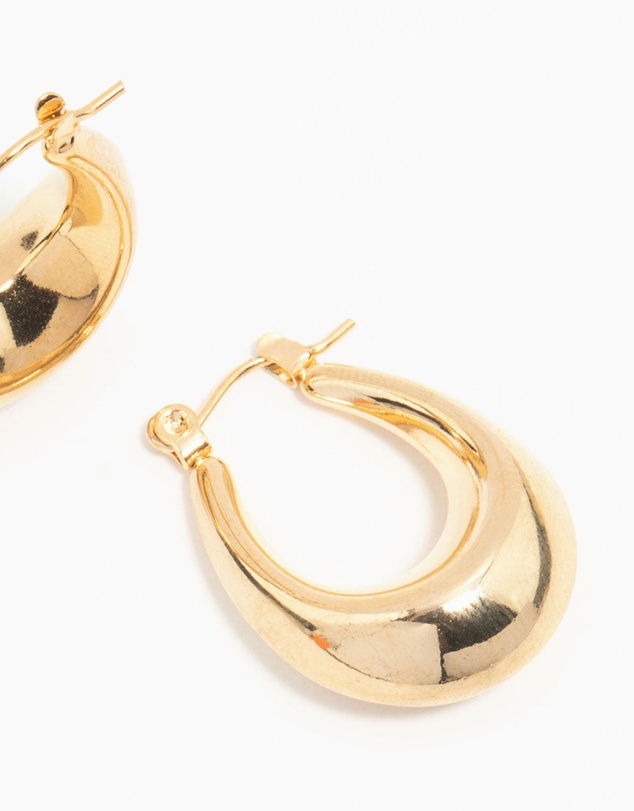 Lovisa - Waterproof Gold Plated Stainless Steel Mini Full Loop Hoop Earrings