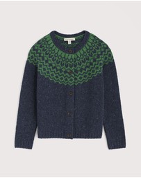Seasalt - Seasalt Cornwall Navy Port Kinnis Fair Isle Cardigan
