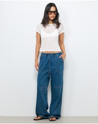 AERE - Kyra Denim Twill Pants