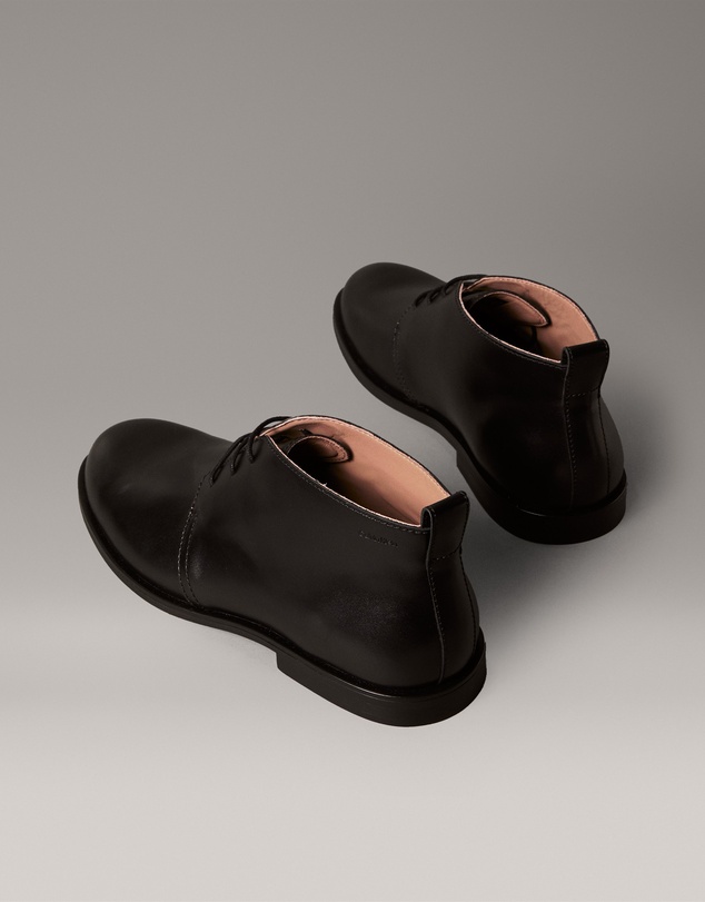 Calvin Klein - Leather Desert Boot Lace-Up Shoes