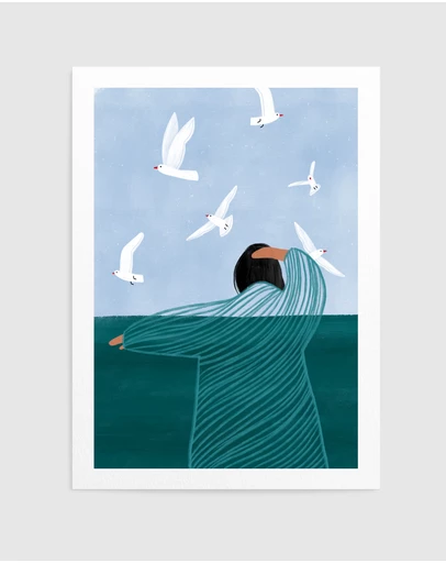 Olive et Oriel - Seaside by Bea Muller Art Print
