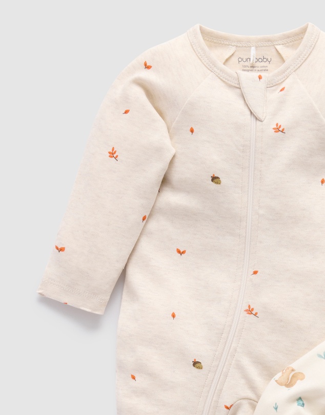 Purebaby - 2 Pack Zip Growsuit -Kids-Babies