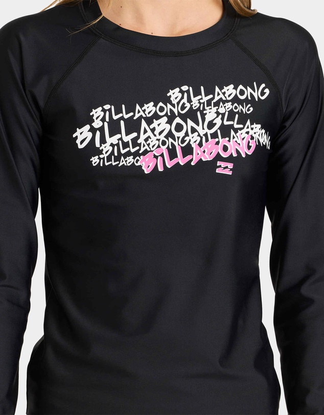 Billabong Kids - Girls 6 to 16 Say My Name Long Sleeve Rash Vest Set
