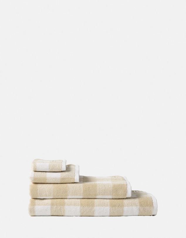 Linen House - Flinders Check Beige Bath Towel Range