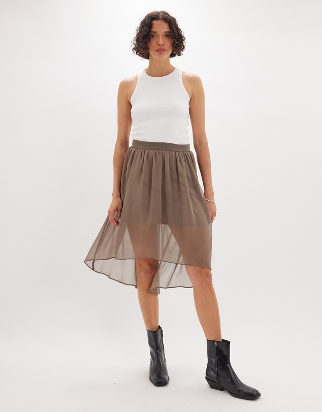 Amelius - Brisa Hi-Low Sheer Skirt