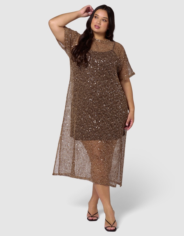 Sunday In The City - Raw Crochet Sequin Dress