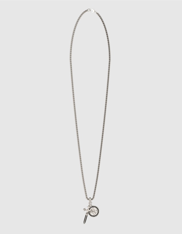 GUESS - Silver-Tone Rebel Knight Necklace