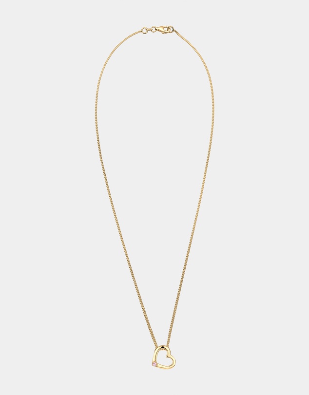 Elli Jewelry - Necklace Crystal Heart 925 Sterling Silver Gold-Plated