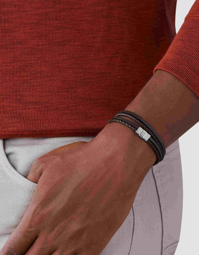Fossil - Casual Texture Black Bracelet JF02934040