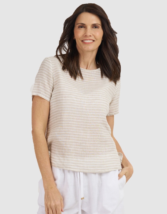 CAMIXA - Teena Linen T-shirt Top