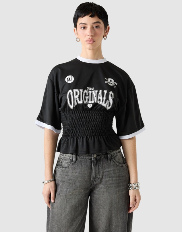 GUESS Originals - Guess Originals Shirred Printed Sports T-Shirt