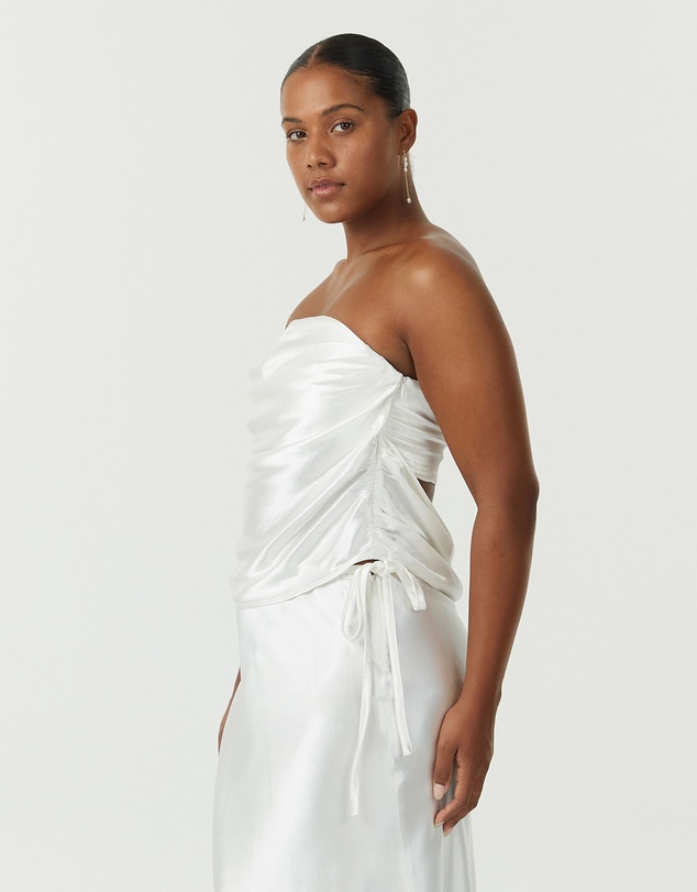 Third Form - Satin Drape Bustier