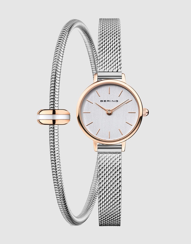 Bering - Classic 22mm Stainless Steel Watch with Bracelet