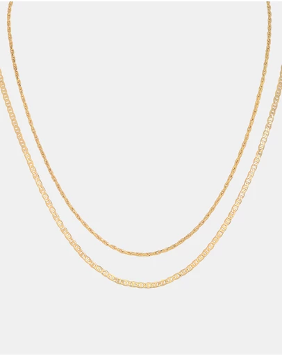 Astrid & Miyu - Illusion Double Chain Necklace